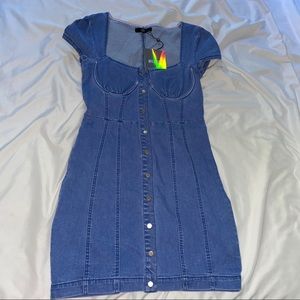 MISSGUIDED DENIM BODYCON DRESS (6)